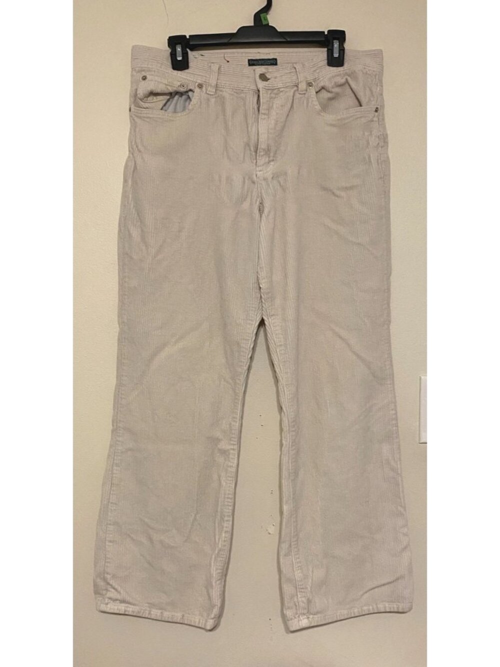 Women's Lauren Jeans Company White Straight Bootcut Corduroy Pants Size‎ 12